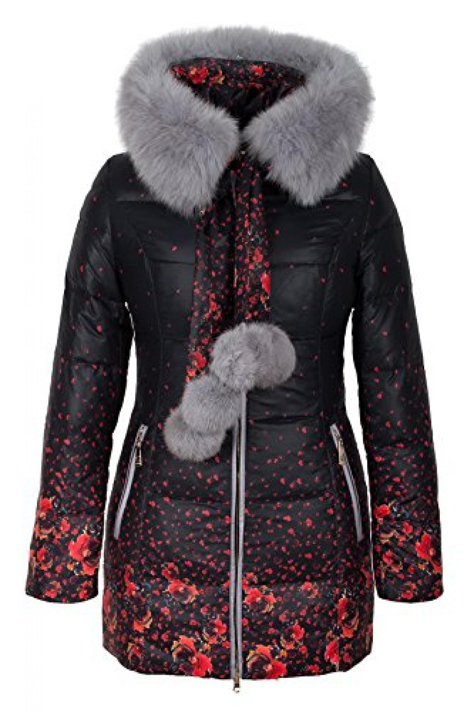 9059 Damen Daunenjacke "OLANMEAR" mit Echtfellkapuze schwarz 9059 Damen Daunenjacke "OLANMEAR" mit Echtfellkapuze schwarz